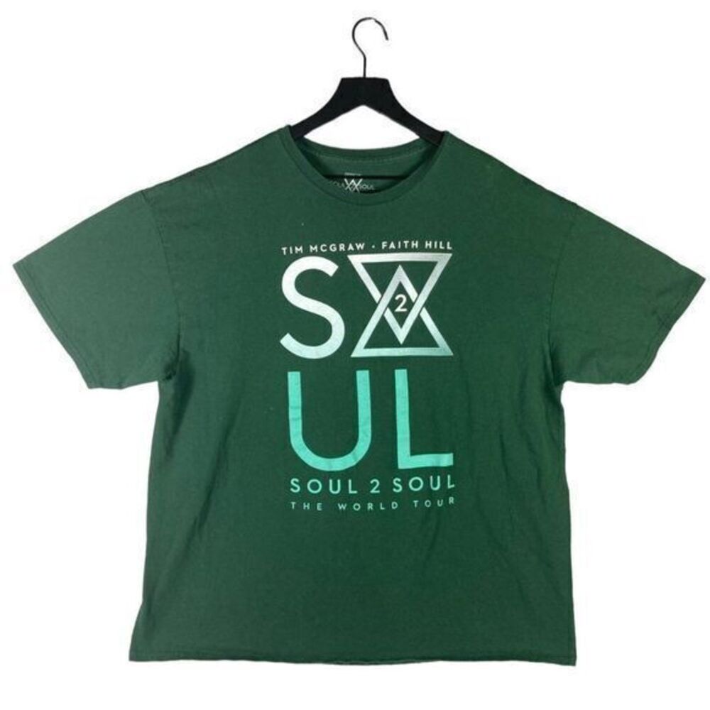 Tim McGraw Faith Hill World Tour T-Shirt Unisex‎ Size 2XL XXL Adult Soul 2 Soul